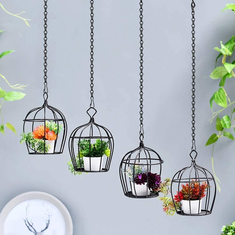 Tim Tim Agro Alloy Steel 10 Pcs 20 Inch Hanging Chain For Bird Feeders,Garden Plant Hangers For Decorative Ornaments, Planters, Billboards, Lanterns, Wind Chimes, Outdoor/Indoor Use(Black) 4