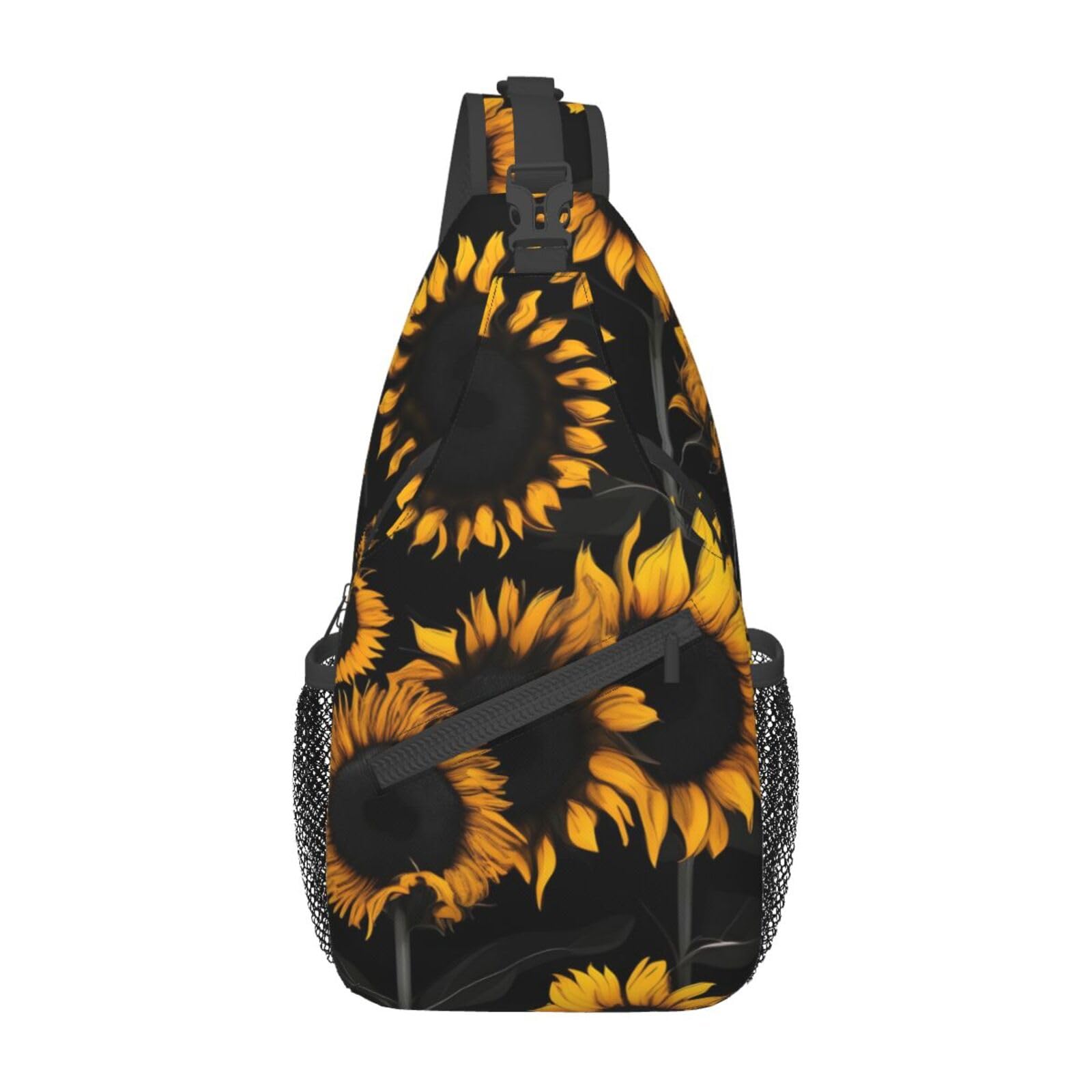 Sac à dos sling fleurs de tournesol pour éviter le mal de dos en voyage de jour - 8