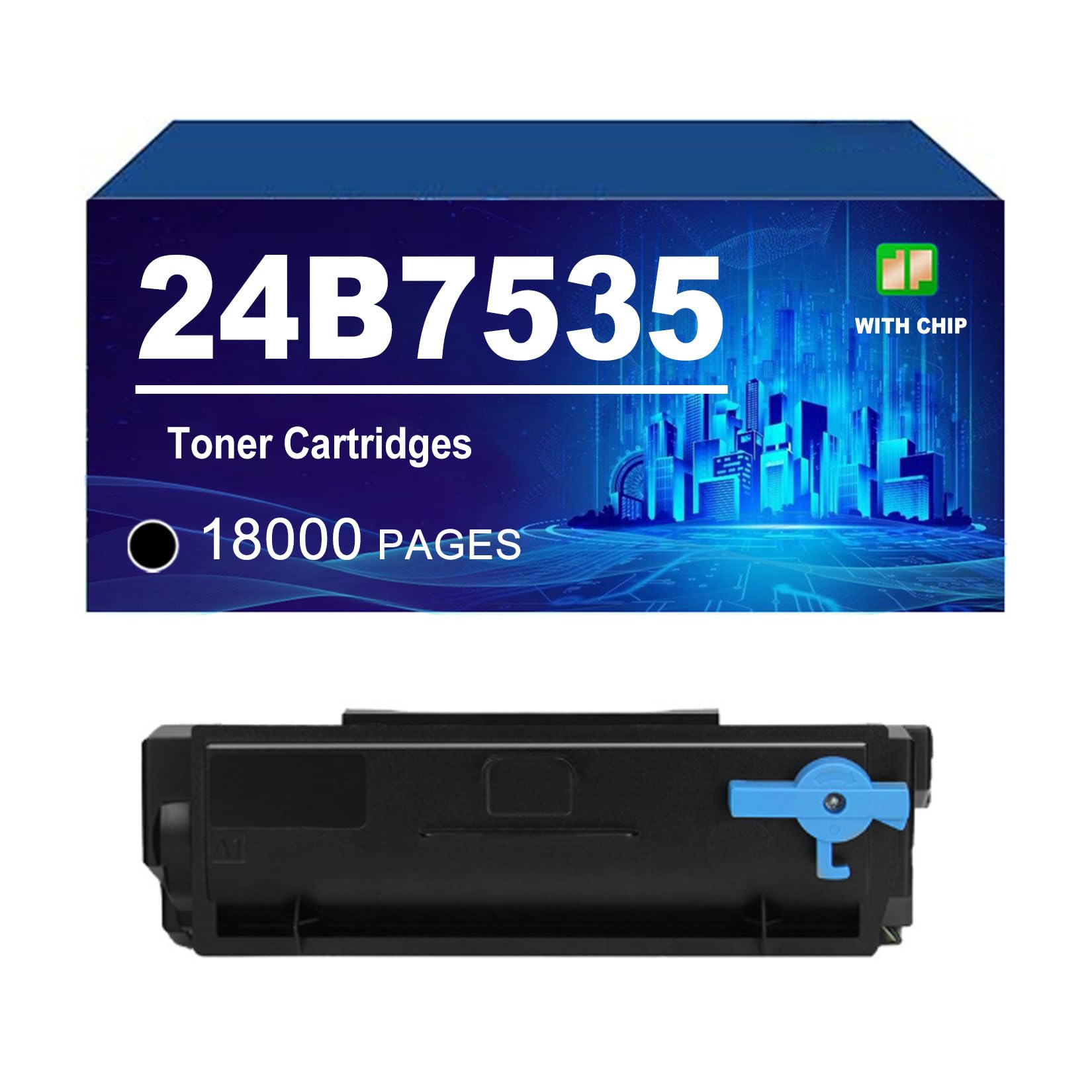24B7535 M1342 Toner Cartridges with Chip Compatible for Lexmark M1342 XM1342 XM3142 Printers, High Yield Toner,Black-18000 Pages
