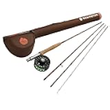 Original Fly Fishing Rod and Reel Combo Kit – 9’ 4-Piece Medium Action Rod, Crosswater Reel, Rio Fly Line, Leader, and Travel Case – Freshwater & All Water Options