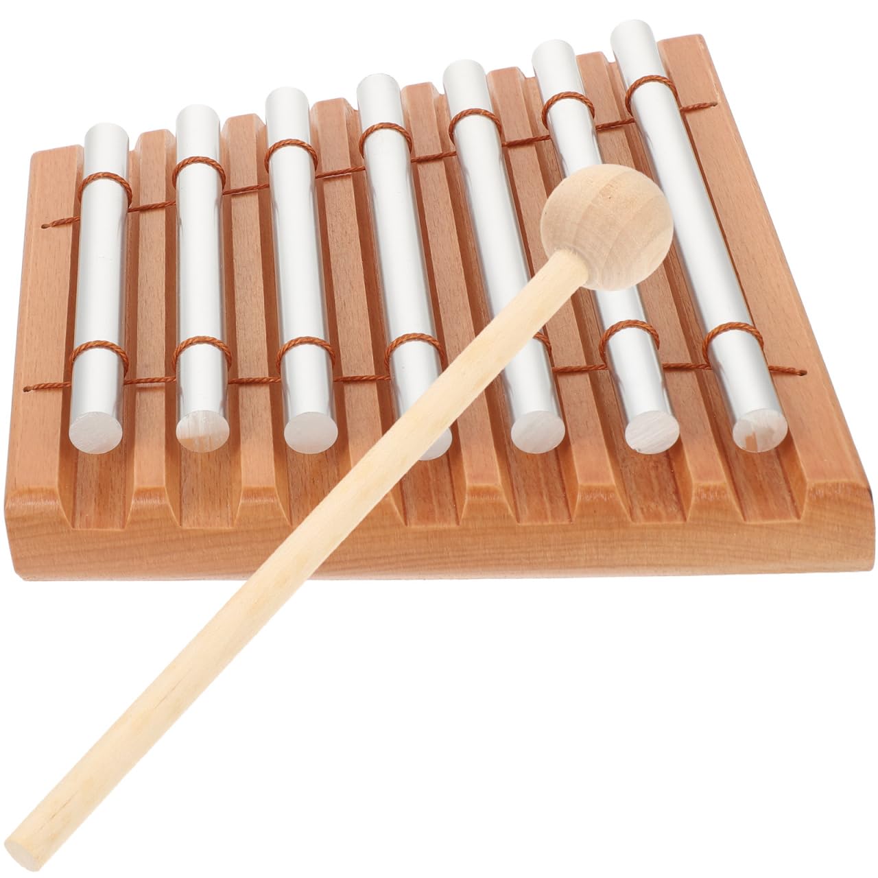 SUPVOX Classroom 7 Tone Strike Sound Tube Wind Chime Percussion Instrument with Mallet for Music Education Meditation and Relaxation
