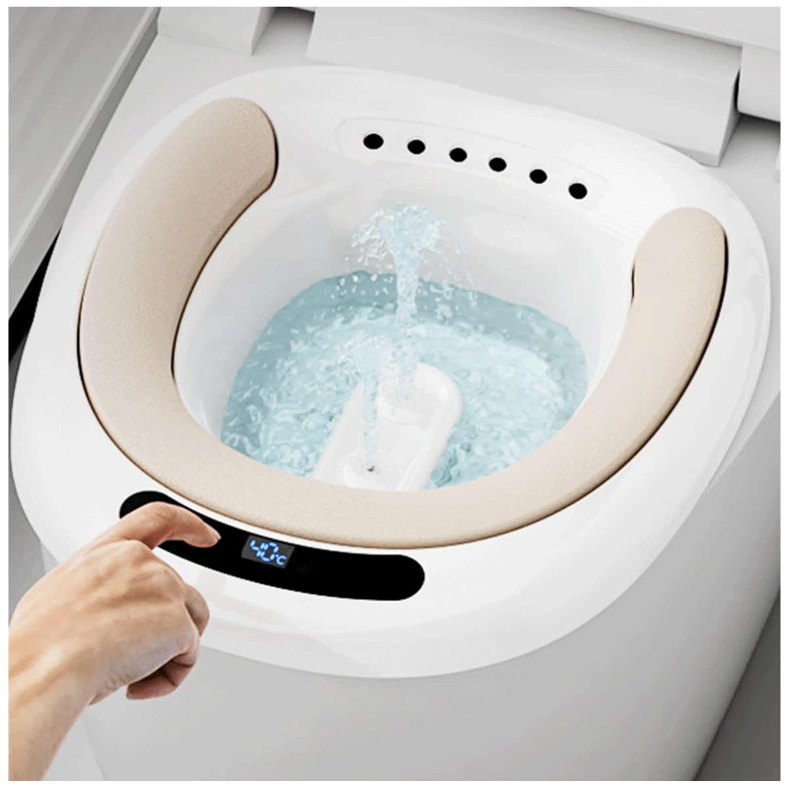 Przenośny bidet do toalety – elektryczny bidet z podwójnym przepływem wody z 3 trybami, zapobiegający przelewaniu, idealny do pielęgnacji poporodowej i łagodzenia hemoroidów, wygodny dla kobiet w