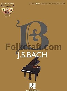 Hal Leonard Bach: Piano Concerto In F Minor, Bwv 1056 - Classical Play-Along Book/CD Vol 10