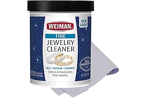 Weiman Diamond Jewellery Cleaner Liquid with Polishing Cloth