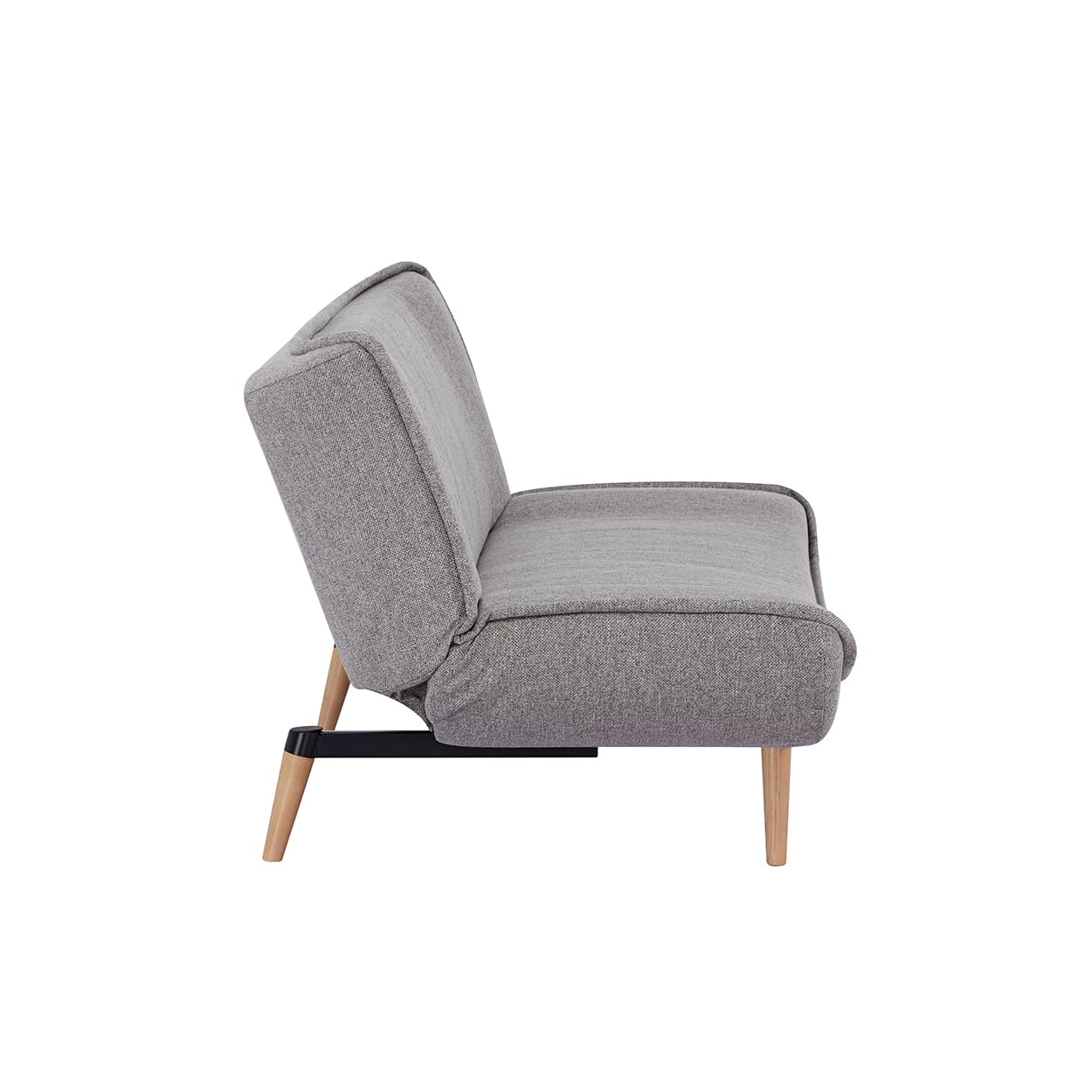 EVERGREENWEB – Divano Letto Clic Clac | Divano Letto 3 posti Salvaspazio, Stile Scandinavo, Design moderno | Imbottito Piedini Letto a Scomparsa | Piedi Legno | Sofla | Grigio