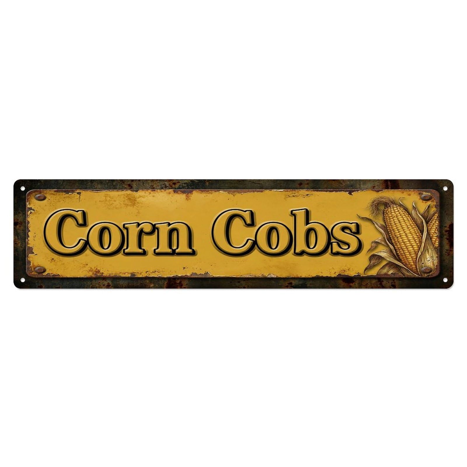 Vintage Corn Cobs Sweet Farmhouse Metal Tin Sign