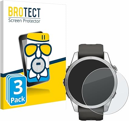 brotect Anti-Glare Glass Screen Protector Matte compatible with Garmin Fenix 7S Pro Solar (42 mm)