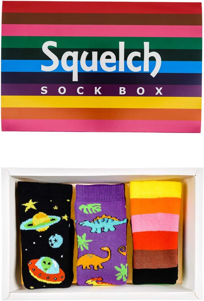 Squelch Childrens Sock Boxes For Welly Boots - Kids Colourful Socks, Wellies and Wellington Rainsocks