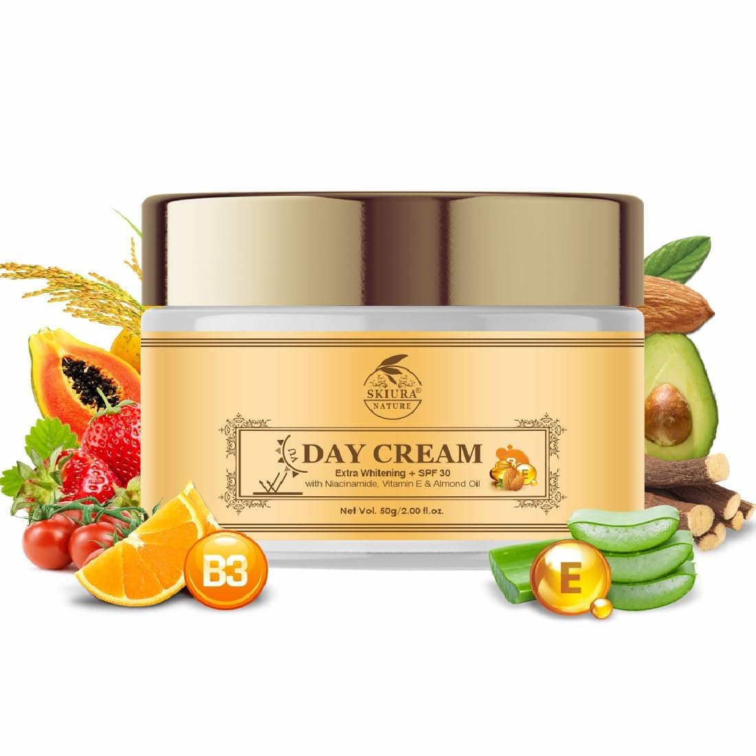 BEMT Nature Day Cream for Glowing Skin, Lightweight Daily Face Moisturizer, Hydrating & Nourishing Formula, Suitable for All Skin Types, 50 g