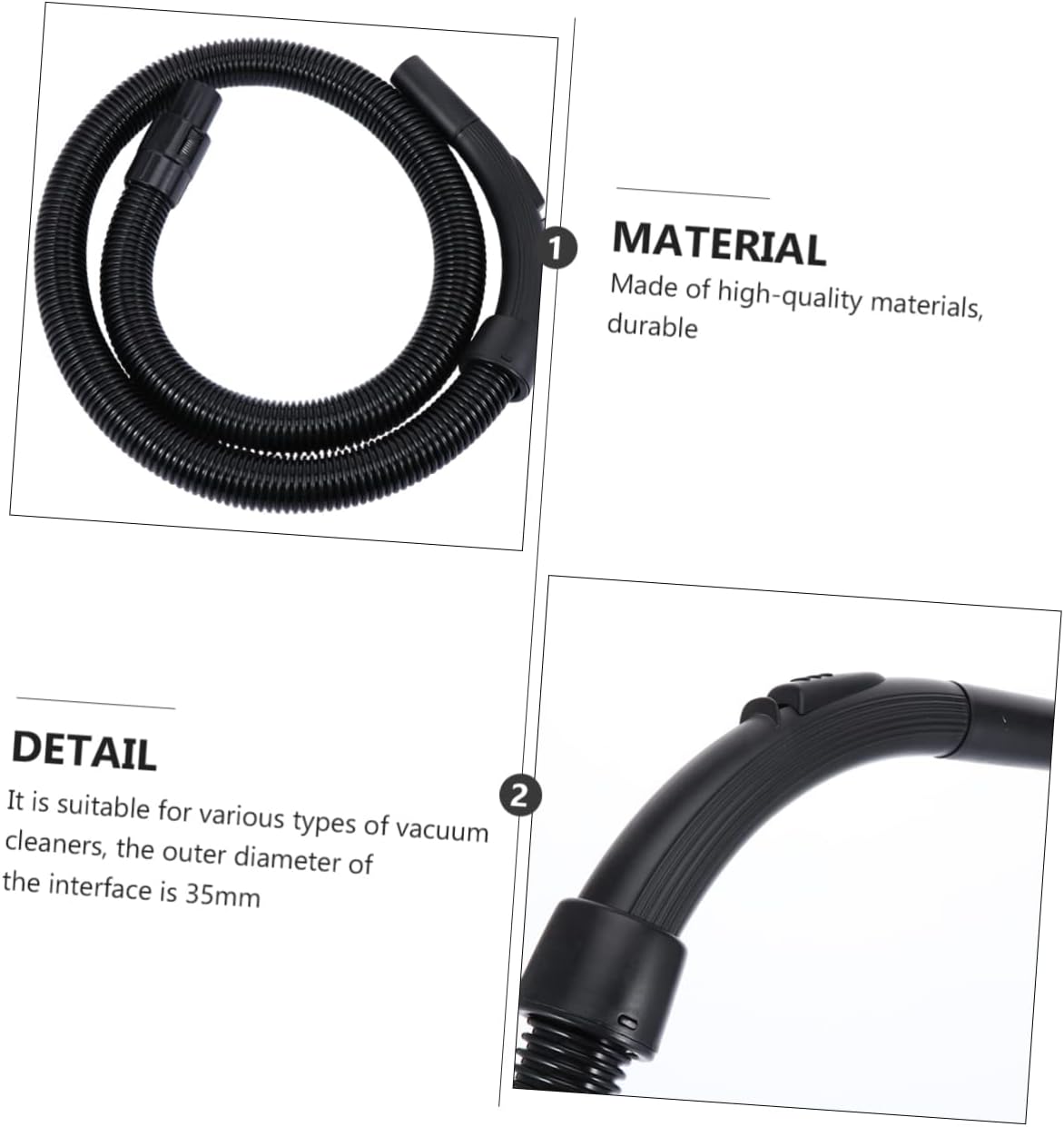 Durable Vacuum Cleaner Hose Extension Kit with Power Tool Adapter Flexible Dust Collection Hose Compatible with Tool Brands for Workshop and Home Use