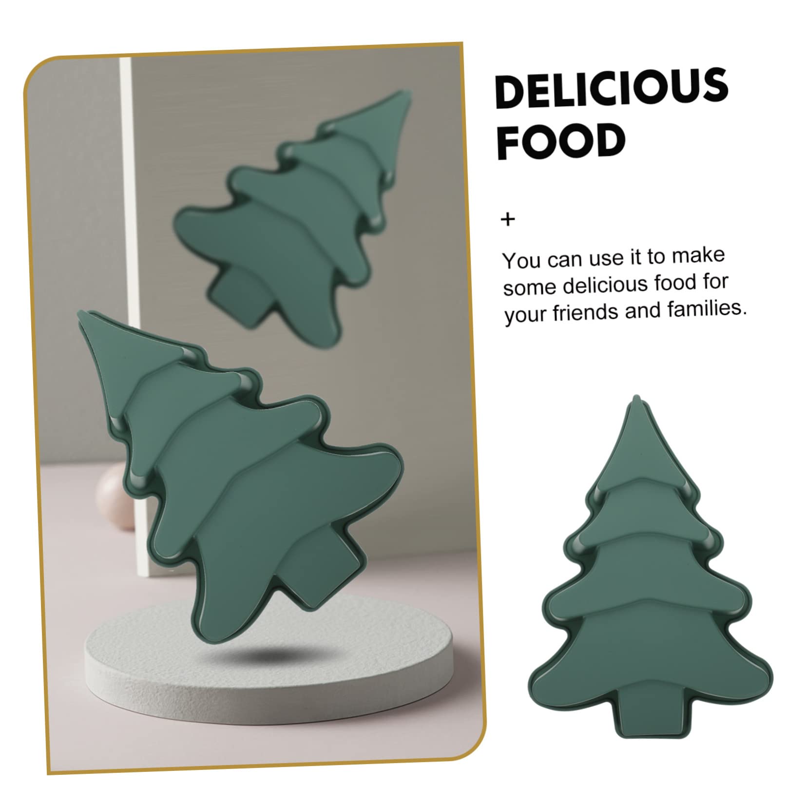 TOPBATHY Albero Natale Torta 3 Pz Stampo in Silicone Stampo Da Natalizio Per Candele Cubo Regalini Di Natale Bomboniere Natalizie Per Dolci in Silicone Per Torta Multifunzione
