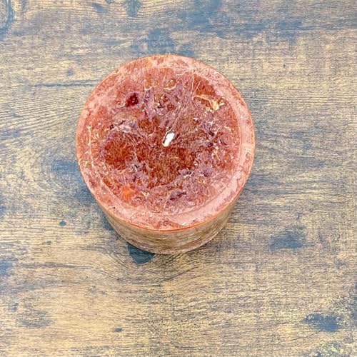 Still Water Candles Rustic Textured Rusty Orange Brown Unscented Pillar Candle thumb #5