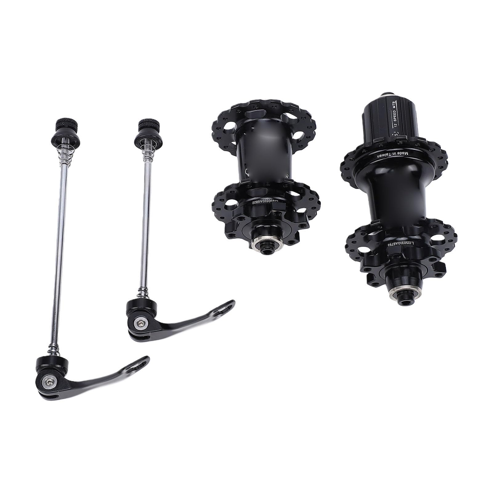 SIXRUN Piasta do Roweru Górskiego Zestaw Piast Rowerowych ze Stopu Aluminium 32 Otwory HG Freehub Body 120 Click 6 Zapadek Przez oś dla 8–12-biegowych Rowerzystów Trail i Cross Country