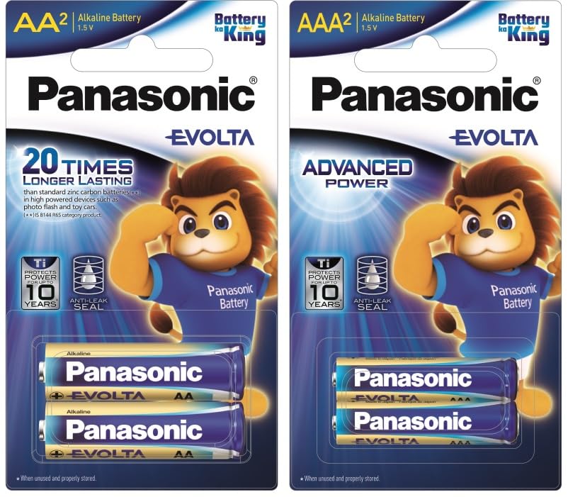 Panasonic Energy India Co Ltd Evolta Premum Alkaline Aa &Aaa Batterypack Of 4