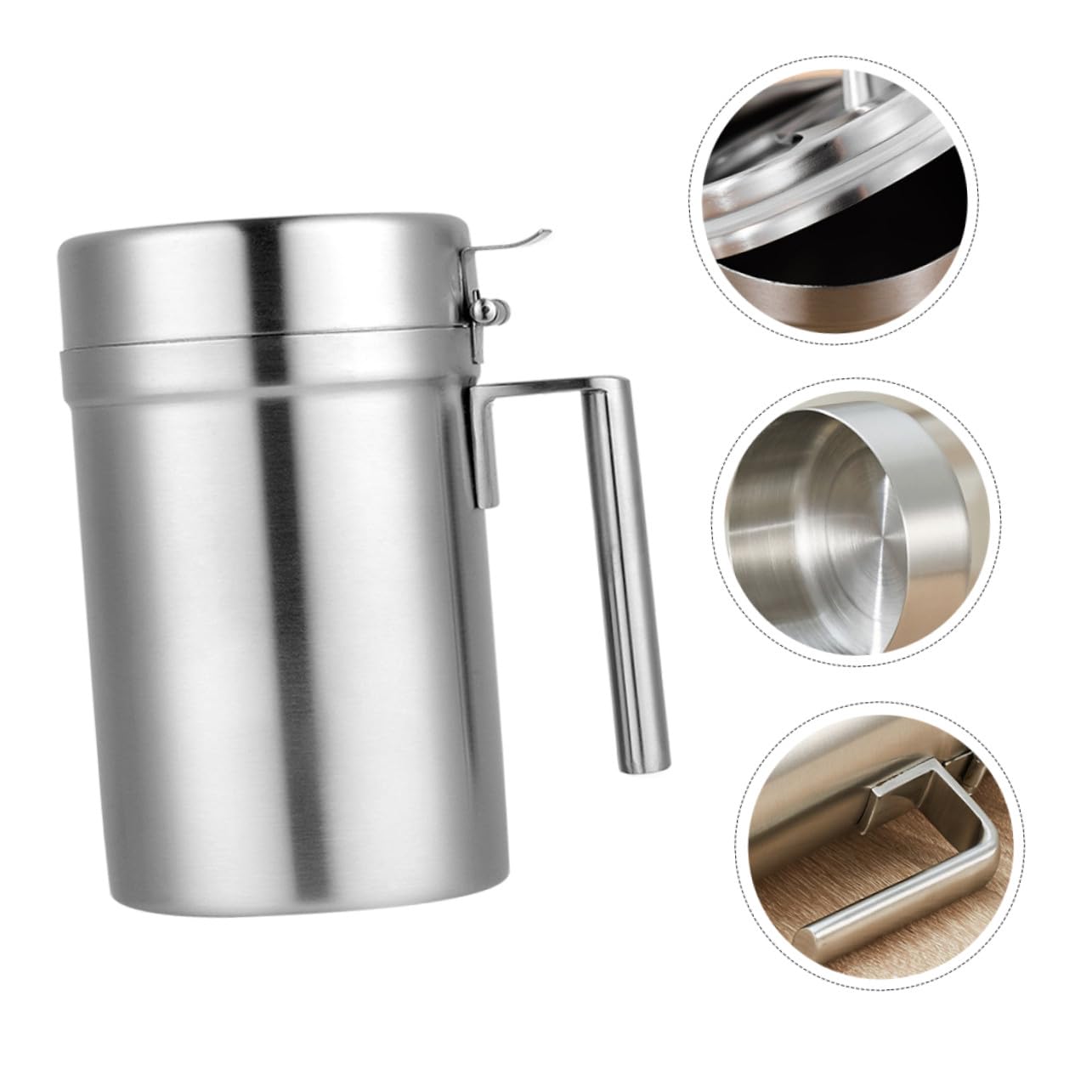Botella Dispensadora de Aceite Acero Inoxidable Antigoteo con Asa Ergonómica para Cocina Restaurante Barbacoa Almacenamiento Seguro