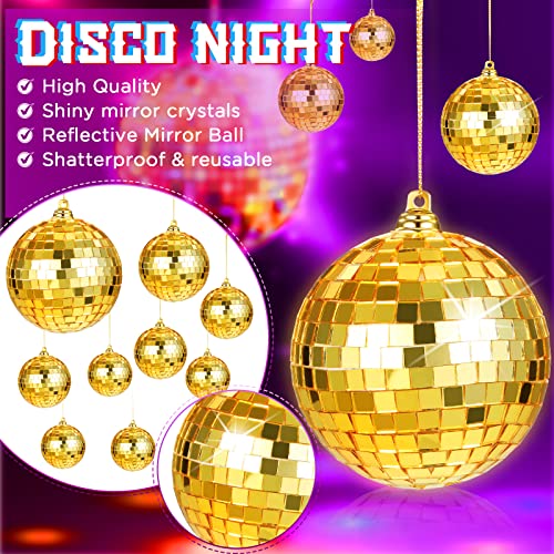 Leitee 25 Pcs Disco Ball Ornaments Mirror Ball Decorations,Gold by Leitee - Used condition - Image 3