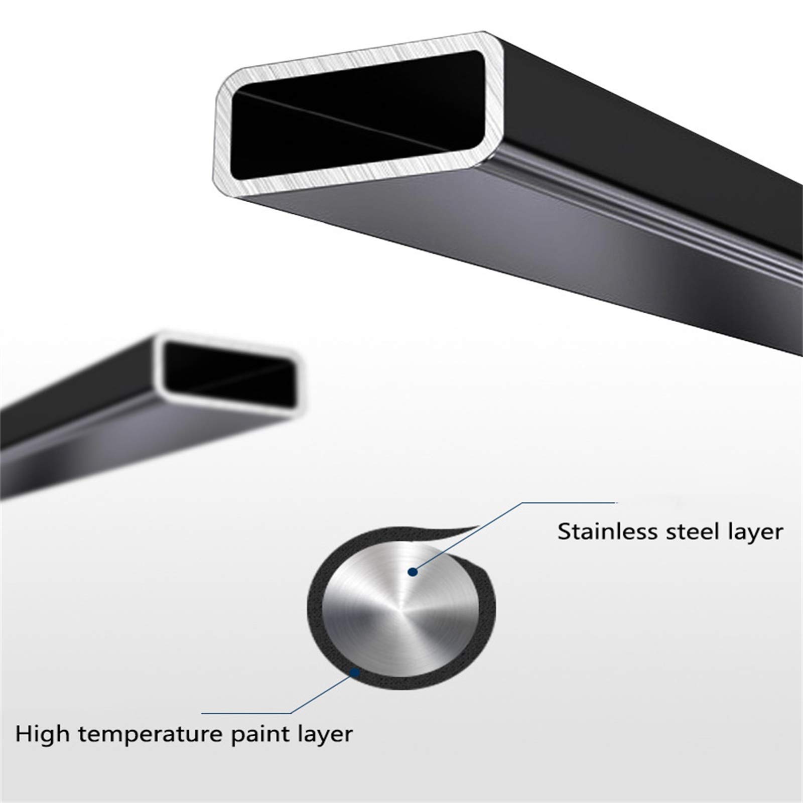 Scolapiatti su 2 Livelli, Sgocciolatoio in Acciaio Compatto & Robusto, Salvaspazio, 86x31x51cm, Nero, Inox, Risparmiare Spazio