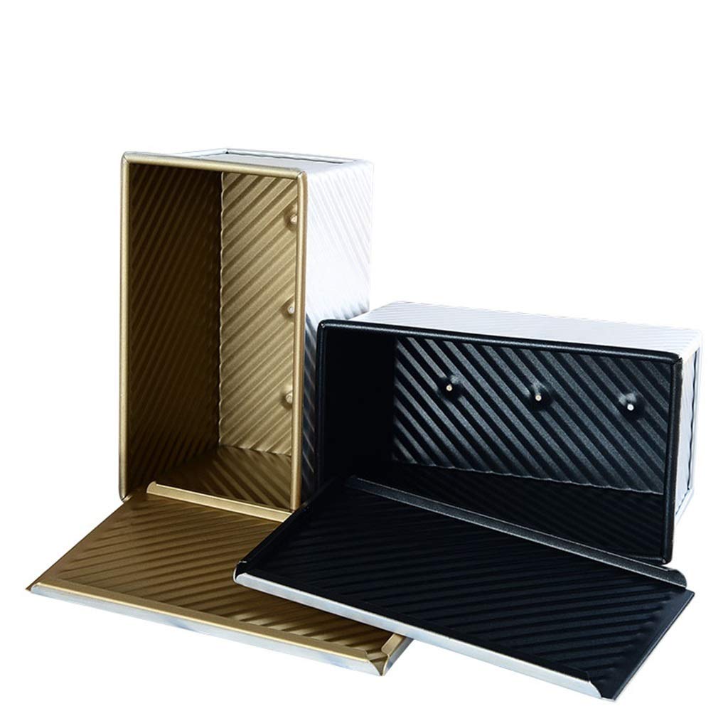 ZHANGXIAO Brotbackform, Nicht Klebrig 450 G Toastbox Kuchen Backen Mit Schieberegler (Farbe : BGold)
