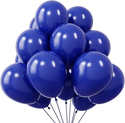Globos de látex azul rey, paquete de 50 globos de helio azul mate de 12 pulgadas para cumpleaños, boda, baby shower, graduación, revelación de