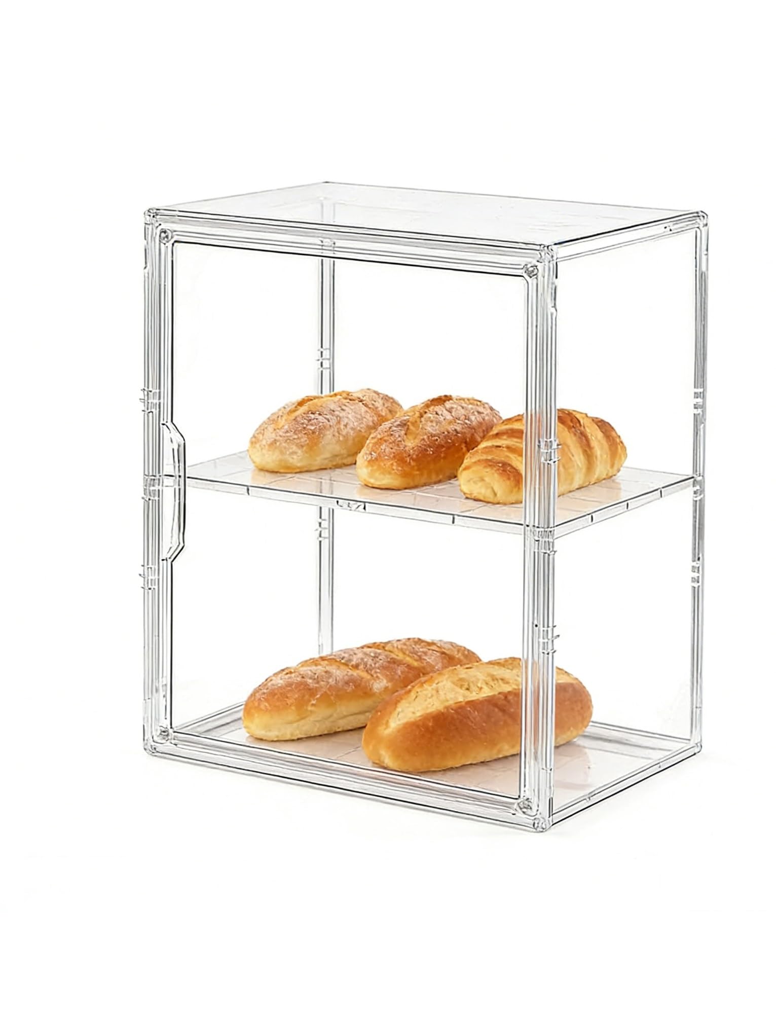 Vitrina de pastelería, vitrina de panadería con estantes extraíbles, vitrina de postre con encimera de acrílico transparente for donas, pasteles y pasteles(1)