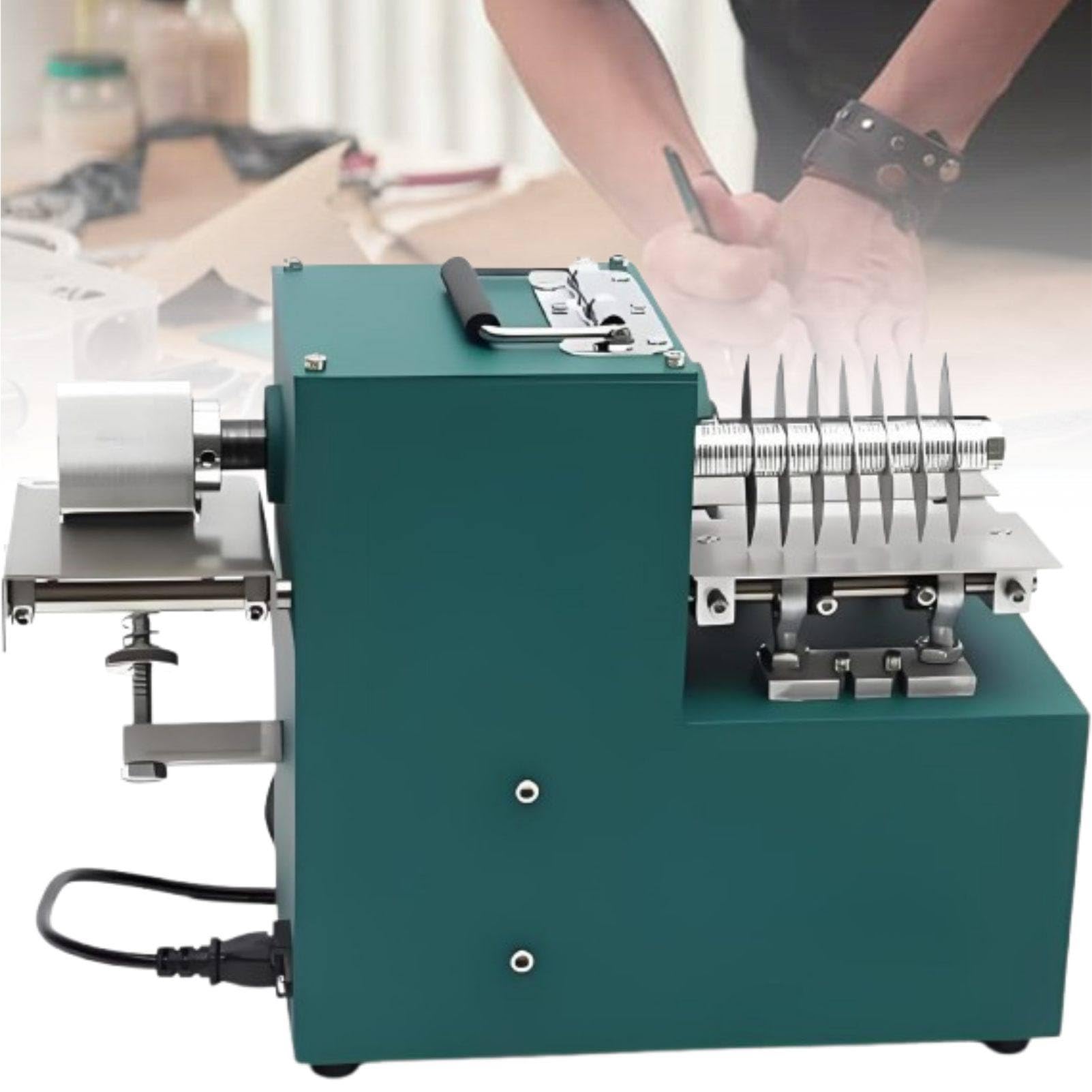 Mhwrughts Multicolor Electric Leather Strip Cutting Machine, Leather Slitting Machine With Adjustable 2-86Mm Cutting Width, 40W Leather Strap Cutter, 90Mm Shaft For Leather, Pvc, Rubber Sheets