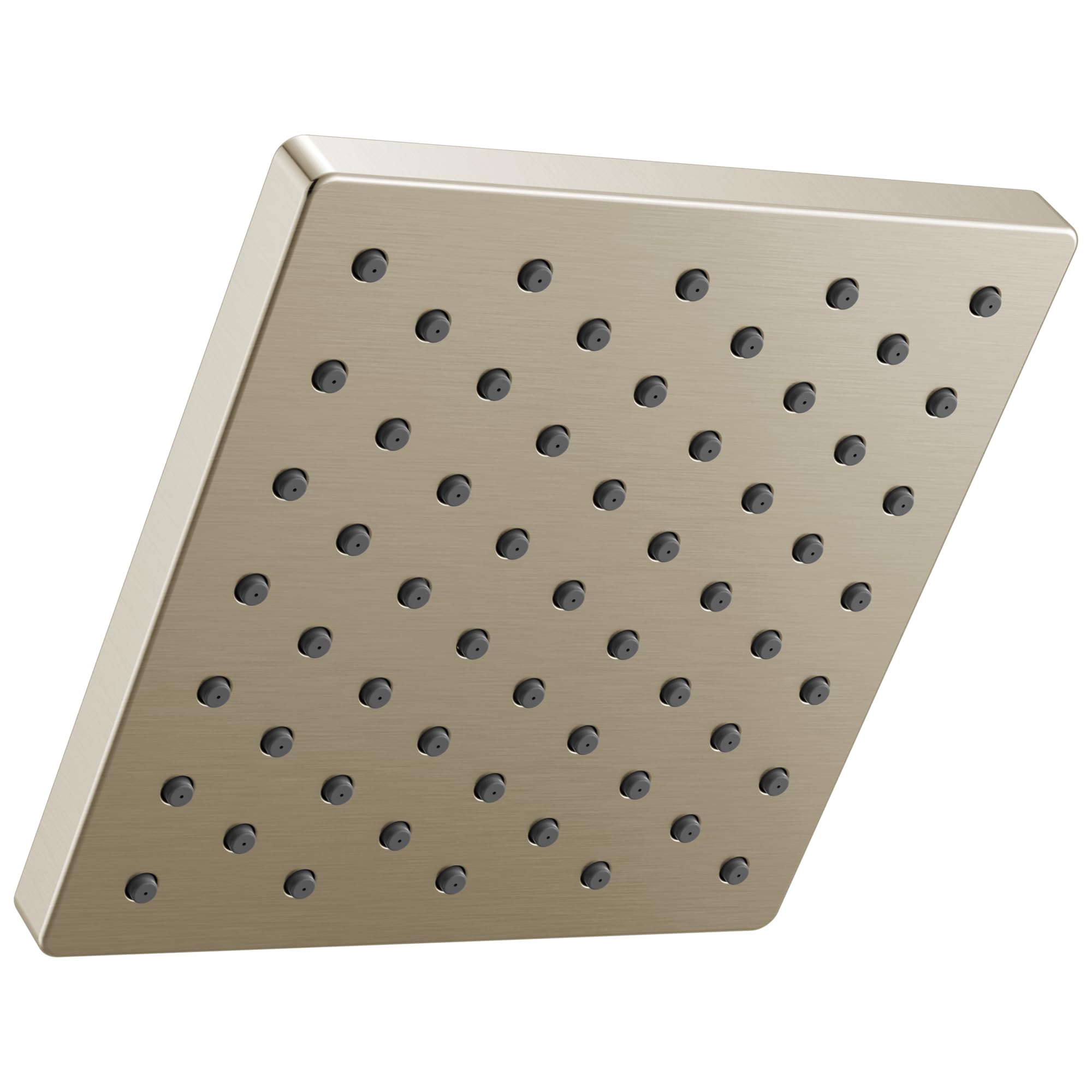 Delta Modern Single Spray Brushed Nickel Shower Head, 6 Inch Square Shower Head, 1.75 GPM Flow Rate, Satin Nickel 52403-SN