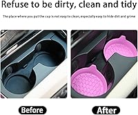 Vista 136 de zipelo Bling Car Cup Coaster, 2 Pack Universal Vehicle Anti-Slip Cup Holder Insert Coasters, Crystal Rhinestone Silicone Shockproof Drink Mat, Car