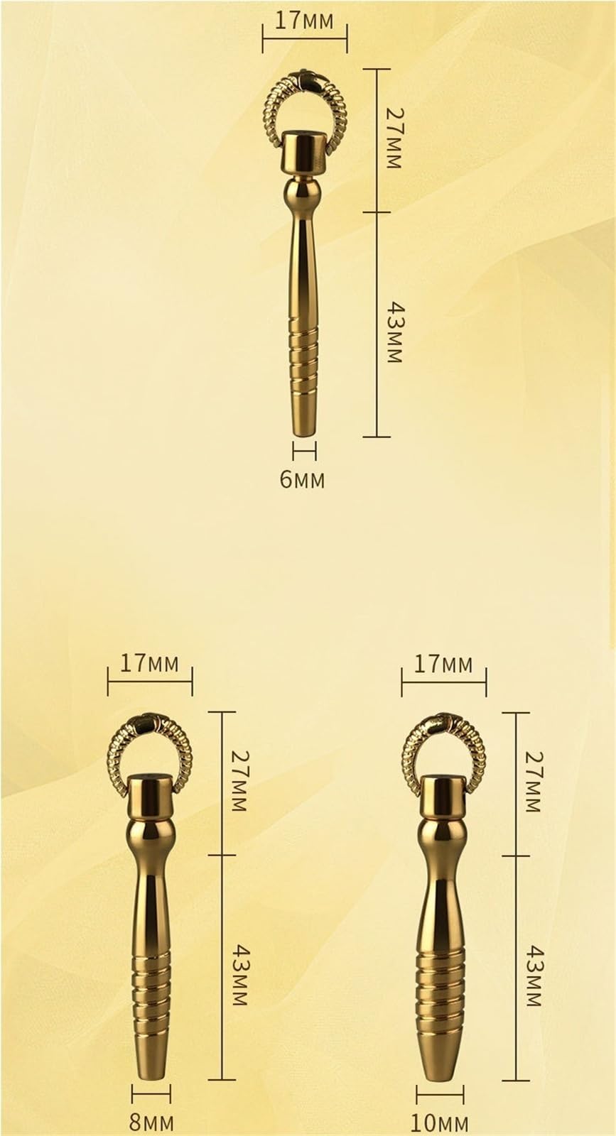 3 Stück Penis Dilator Edelstahl Harnröhren Dilatatoren Set Metall Katheter Klänge CBT Plug Prinzenzepter Stimulation Massage Masturbation SM Erotik Sexspielzeug for Männer