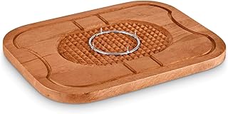 Tower,T847046, Wooden Carving Board with Meat Spikes, Suitable for Food Preparation and Serving, Mango Wood