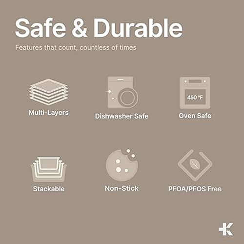 Miniatura 4 de Juego de 18 Piezas de Utensilios para Hornear Antiadherentes de Acero al Carbono de Lujo - Moldes Profesionales para Horno de Cocina con Asas de