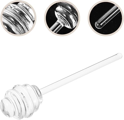 Miniatura 4 de Kichvoe Tarro de miel Tarro de miel Olla de vidrio Palo de miel Palo de miel Cuchara de miel en barra de jarabe de mermelada de miel Varita