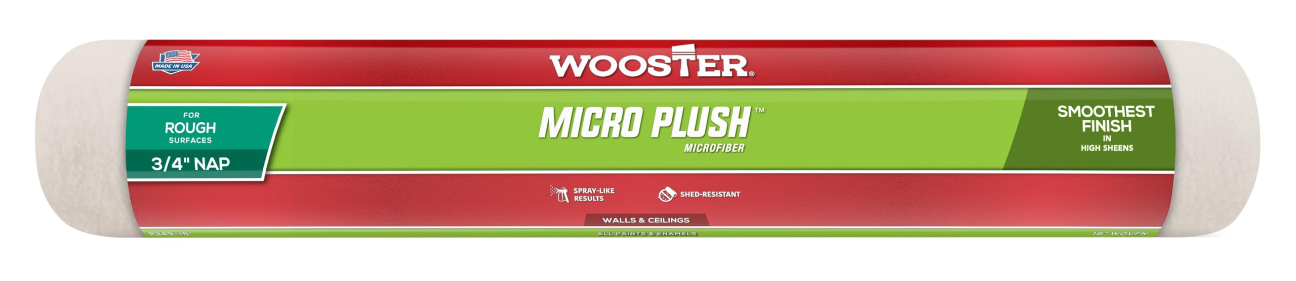 Rouleau de peinture 45,7 cm et monture 2m Wooster pour grands travaux