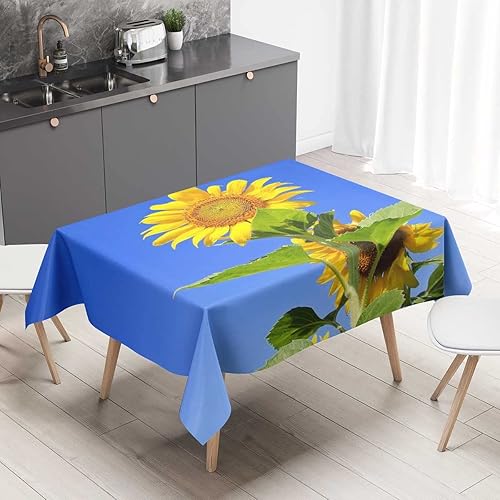 Manteles de girasol de mesa de tela para Fiestas Picnic cubierta de mesa decoración para el hogar cocina 52 x 70 pulgadas