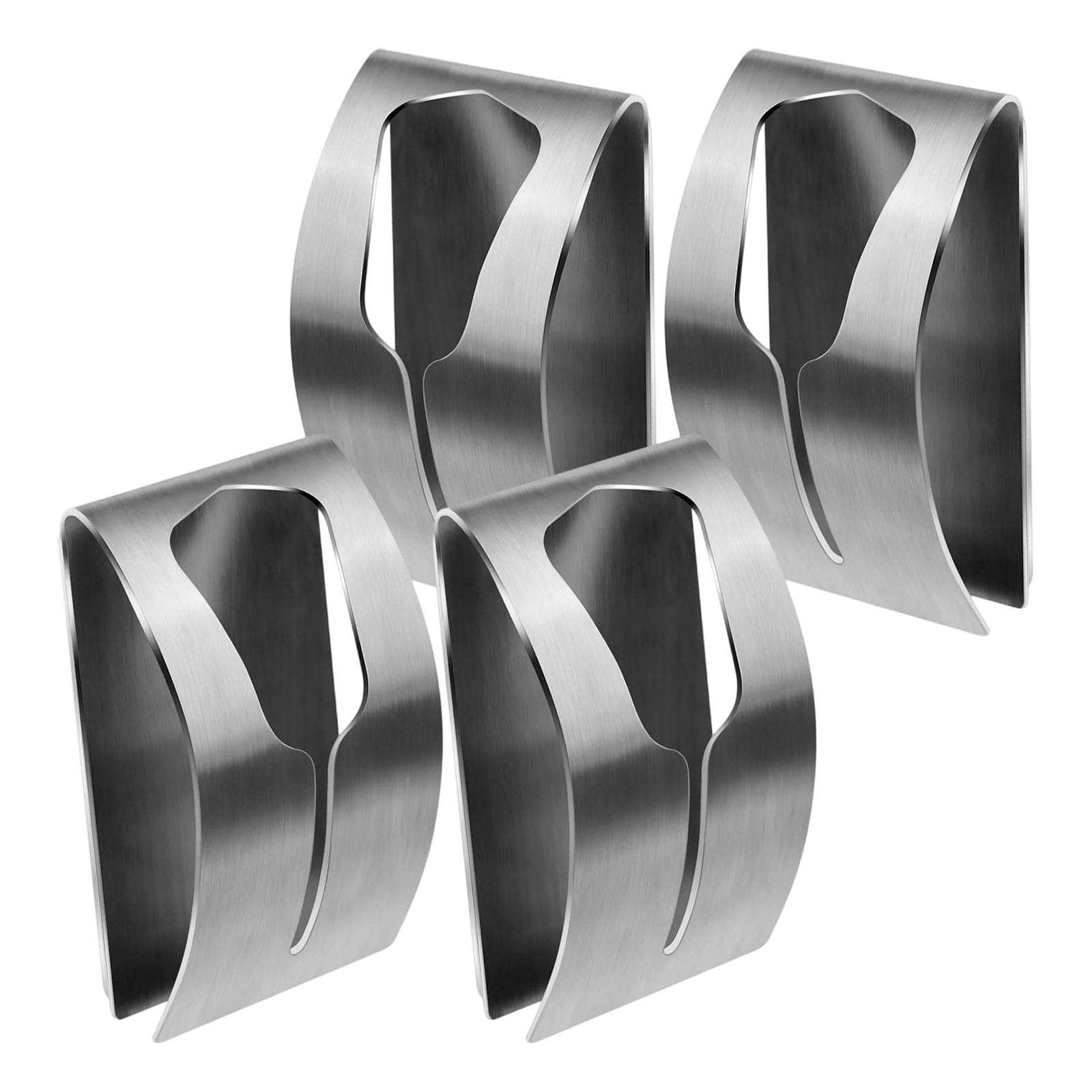 Tsophreniq 4Pcs Stainless Steel Adhesive Towel Hooks Not Drill Bathroom Kitchen Wall Mounted Rustproof Hook Rack Holder for Bathroom Wall