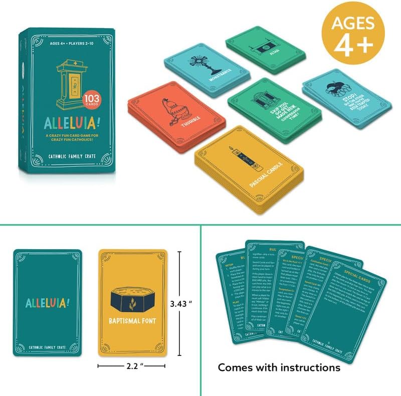 Alleluia! Catholic Card Game for Kids, Family Card Games