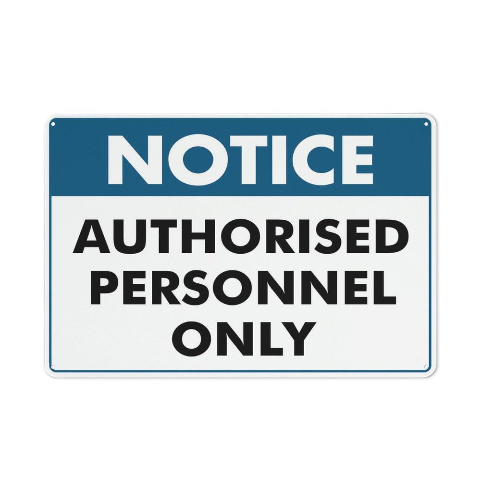 peiyeety Notice Authorised Personnel Only Sign 12X8 Inch Tin Sign Great For Garden And Yard Wall Decor