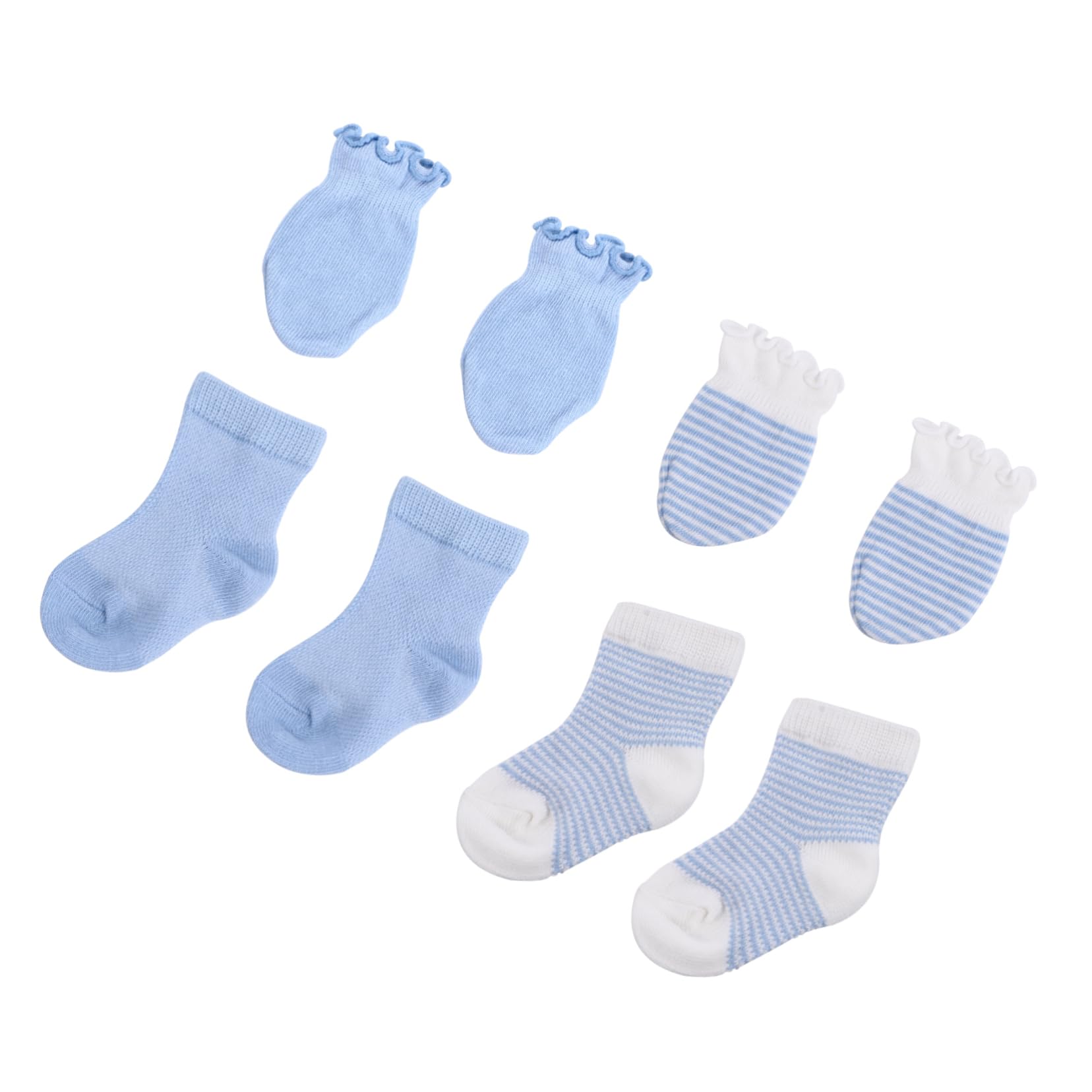 BESPORTBLE 4Pairs Adorable Newborn Socks Mittens Socks Mittens Cozy Ankle Socks Warm Gloves for Party