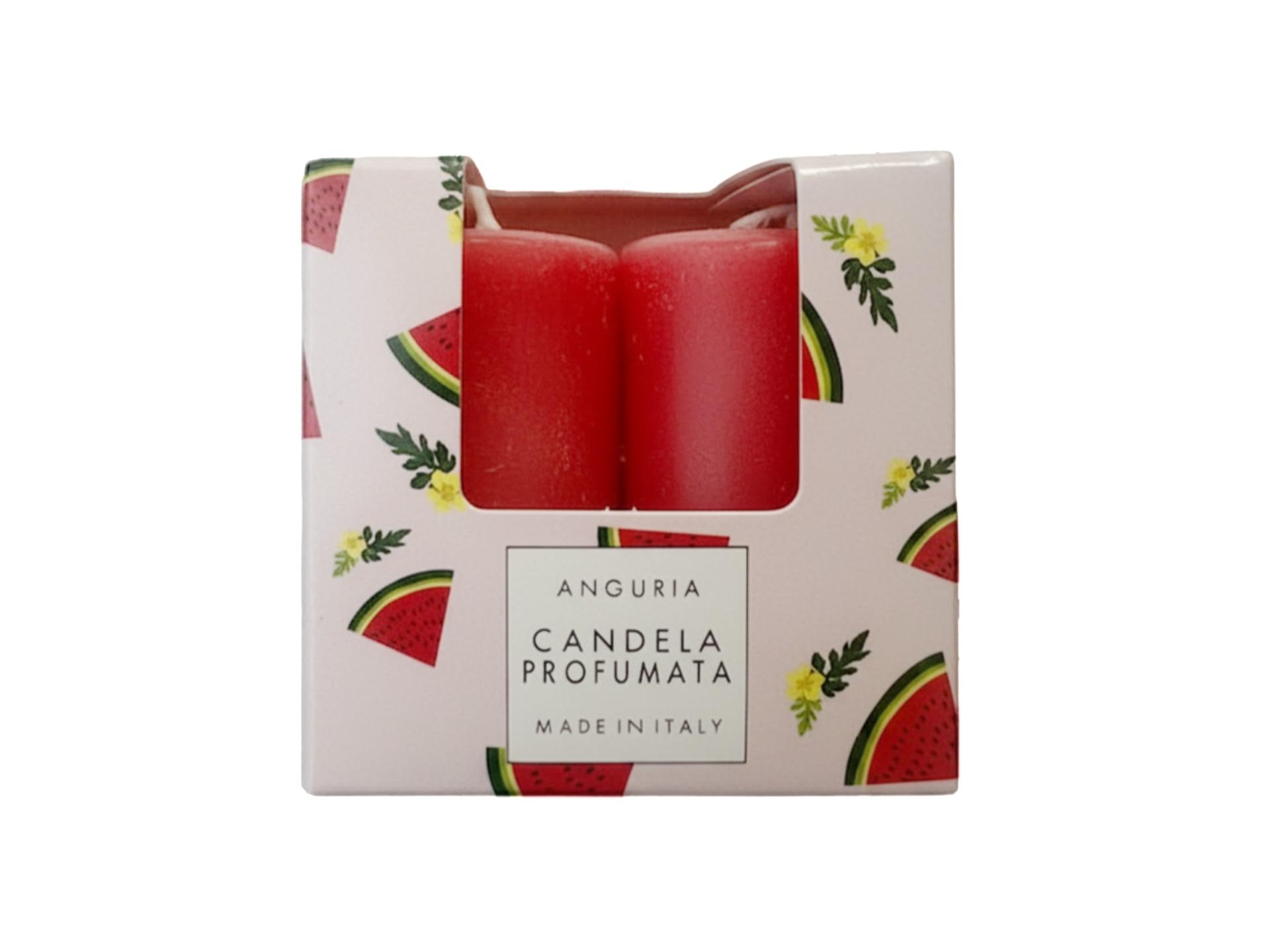Set of 4 Pocket Season Scented Candles Diameter 3 cm Height 5.5 cm – Spring/Summer – Watermelon – Cereria Di Giorgio