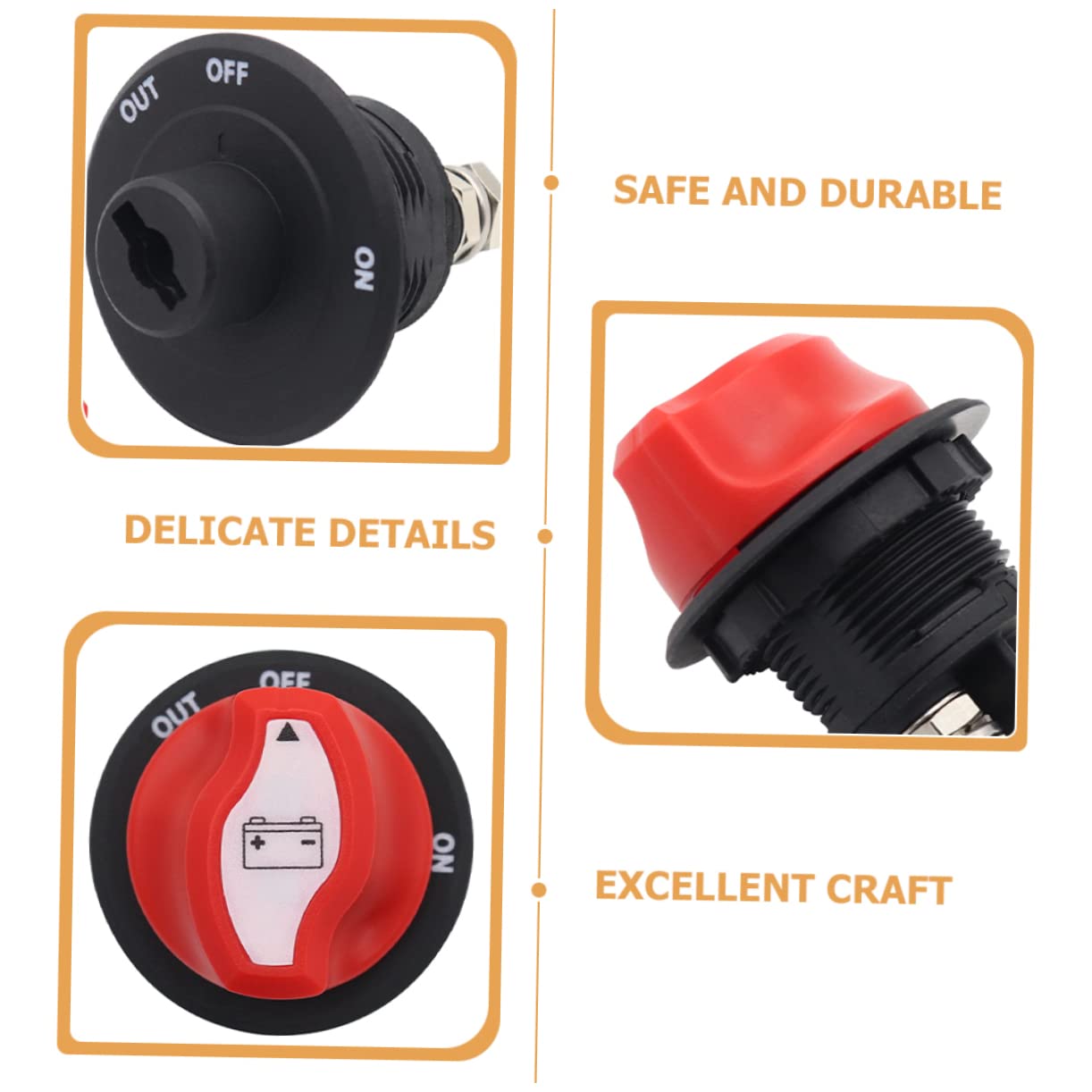 Battery Disconnect Switch for Rv Utv Durable Isolator for Boat Battery Protection and Easy Operation for Automotive and Electrical Systems