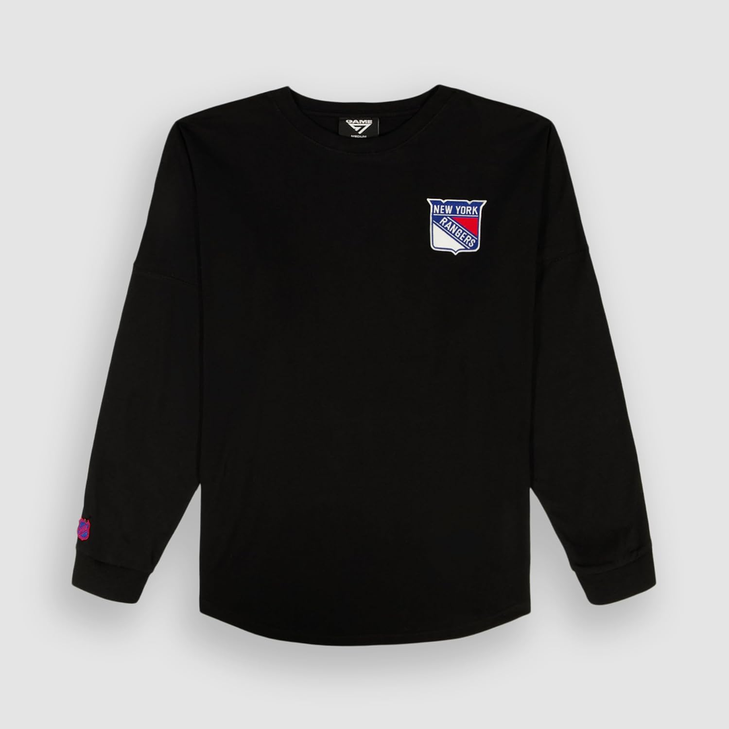 GAME 7 NHL Womens X NHL Women's Officially Licensed Long Sleeve Crew Neck Cotton T-Shirt