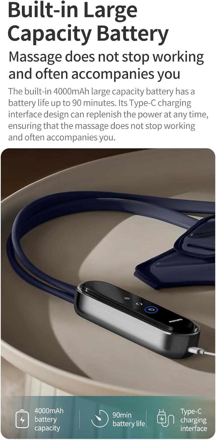 Philips Knee Massager with 4000mAh battery and Type-C charging