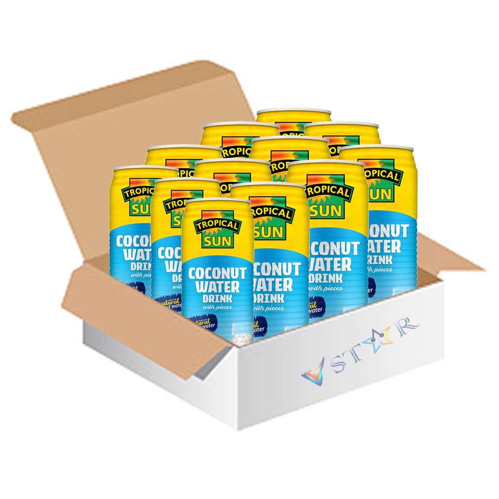 Tropical Sun Coconut Water Drink with Pieces 520ml (12 (Full Box))
