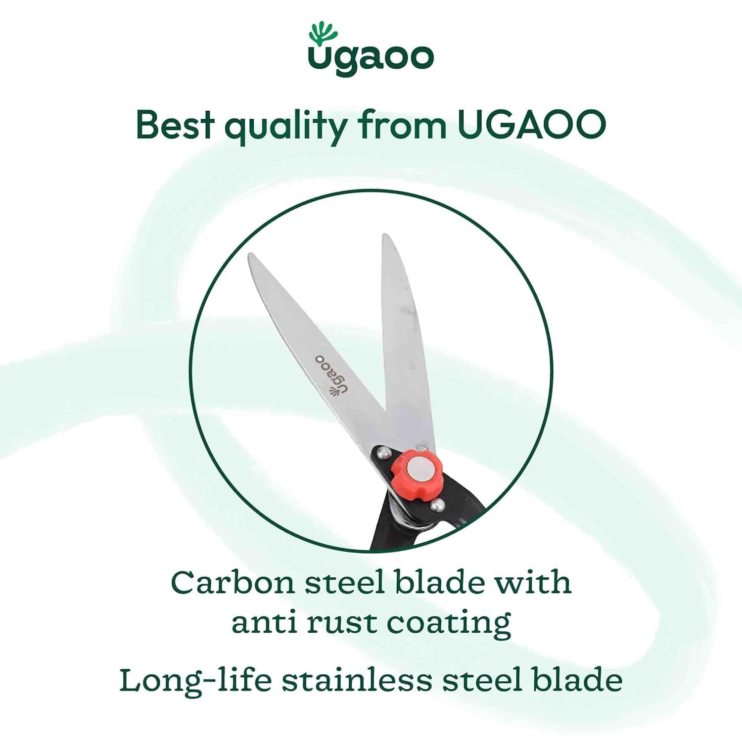 UGAOO Hedge Shears for Gardening | Garden Shears & Garden Cutting Scissors | Plant Cutting, Hedge Trimming Scissors | Heavy Duty Garden Cutter Tool with Plastic Sleeve, 10 Inch Blade 1