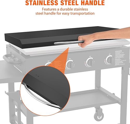 Miniatura 7 de only fire Cubierta superior plana para parrilla Blackstone de 36 pulgadas, ideal para cocinar al aire libre