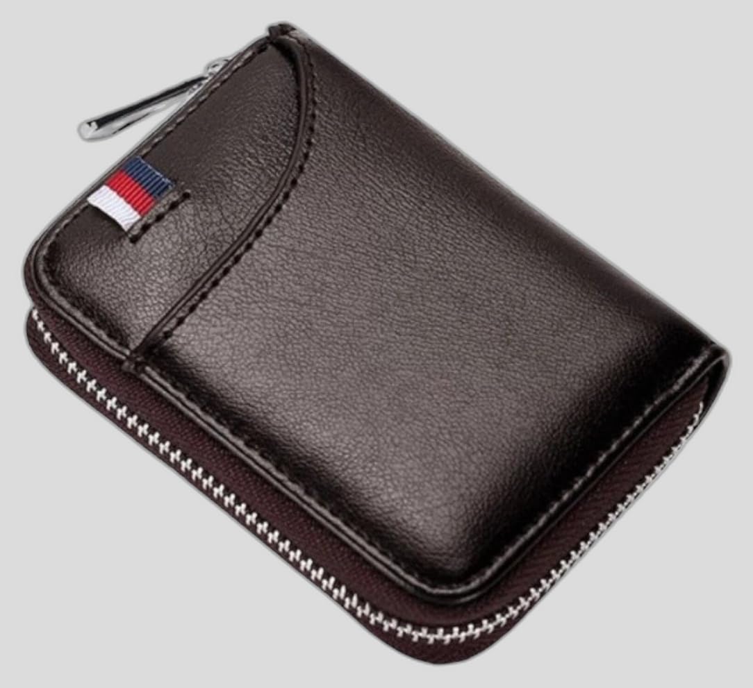 Slim Skinny Fit Card Wallet for Men and Women (Cross Brown AP)-picture-35