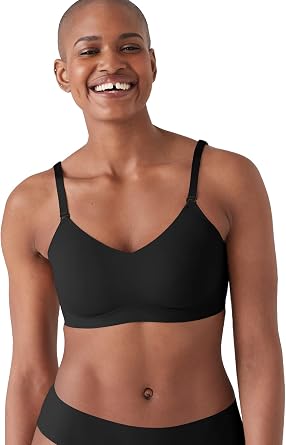 True & Co womens True Body Lift Triangle Back Closure Bra, Black, Large US