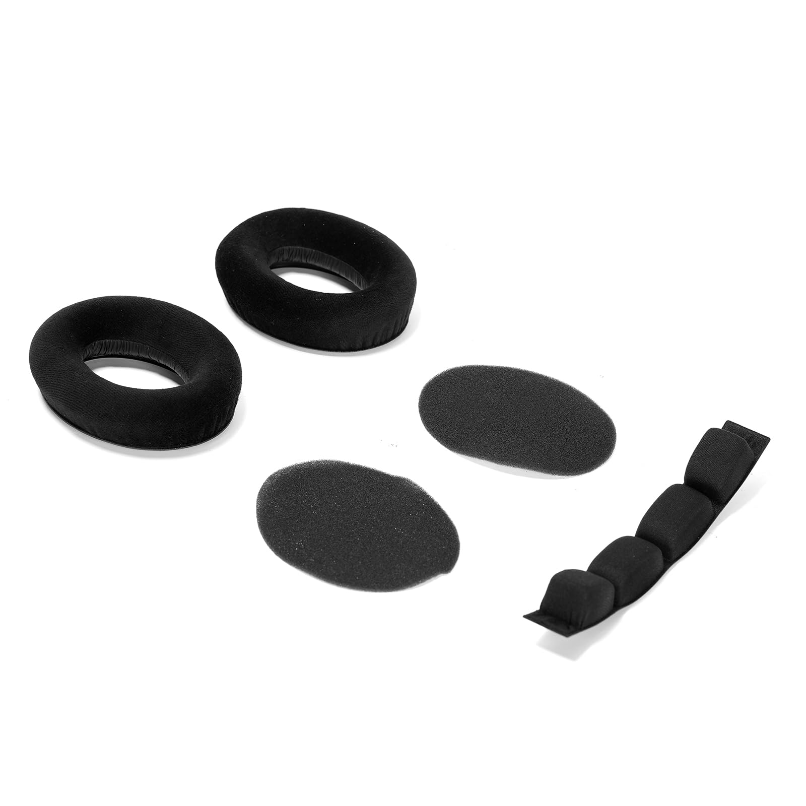 1 Paar Schwarze Velours-Kopfhörer-Ohrpolster Mit Memory-Schaum | Passend Für Sennheiser HD600, HD650 & Mehr