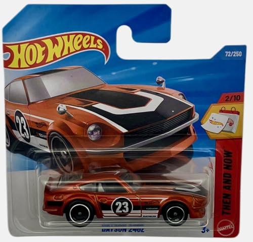 Image of Hot Wheels - Datsun 240Z - JJJ38 - Then and Now 2 /10 - Orange Metallic - Licensed Coupe in 1:64 Scale - Mattel 2026 (72 /250) - JDM Classic - Licensed Model