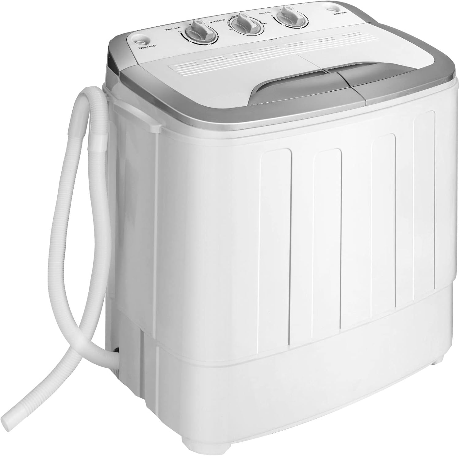 COSTWAY Portable Washing Machine, Twin Tub 13Lbs Capacity