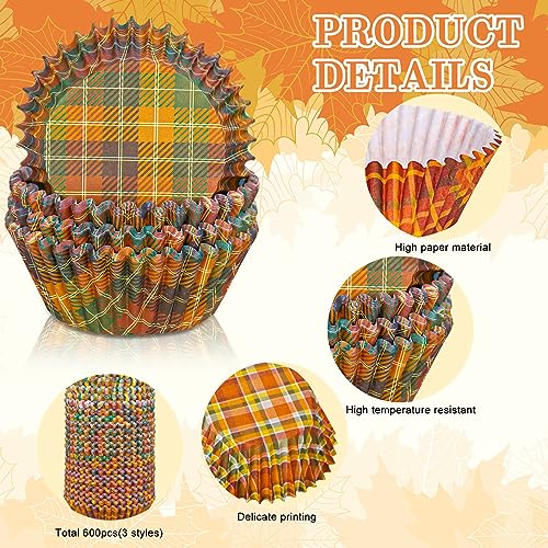 Tazas para hornear magdalenas de otoño Whaline解决派对烘焙装饰需求 5